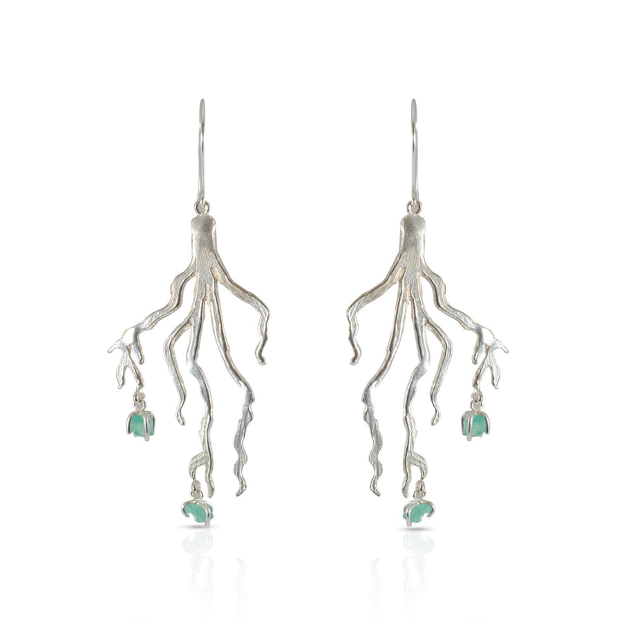 Roots earrings Silver - YUMAJAI